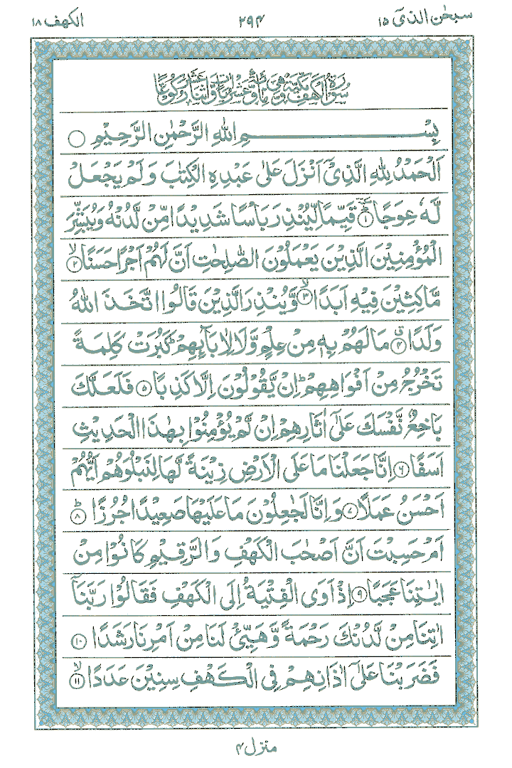 Surah e Al-kahaf , Read Holy Quran online at equraninstitute.com